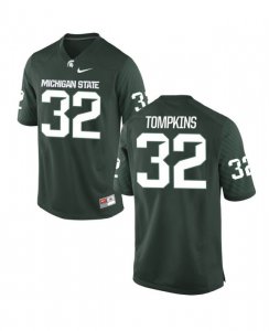 Youth Nick Tompkins Michigan State Spartans #32 Nike NCAA Green Authentic College Stitched Football Jersey UN50C03WZ